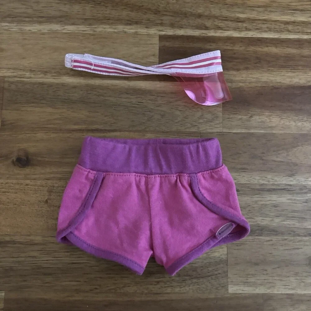 American‎ Girl doll Shorts & Pink Visor Lot